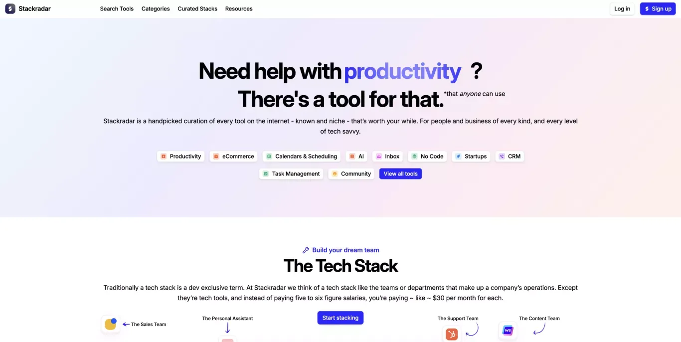StackRadar - Other design
