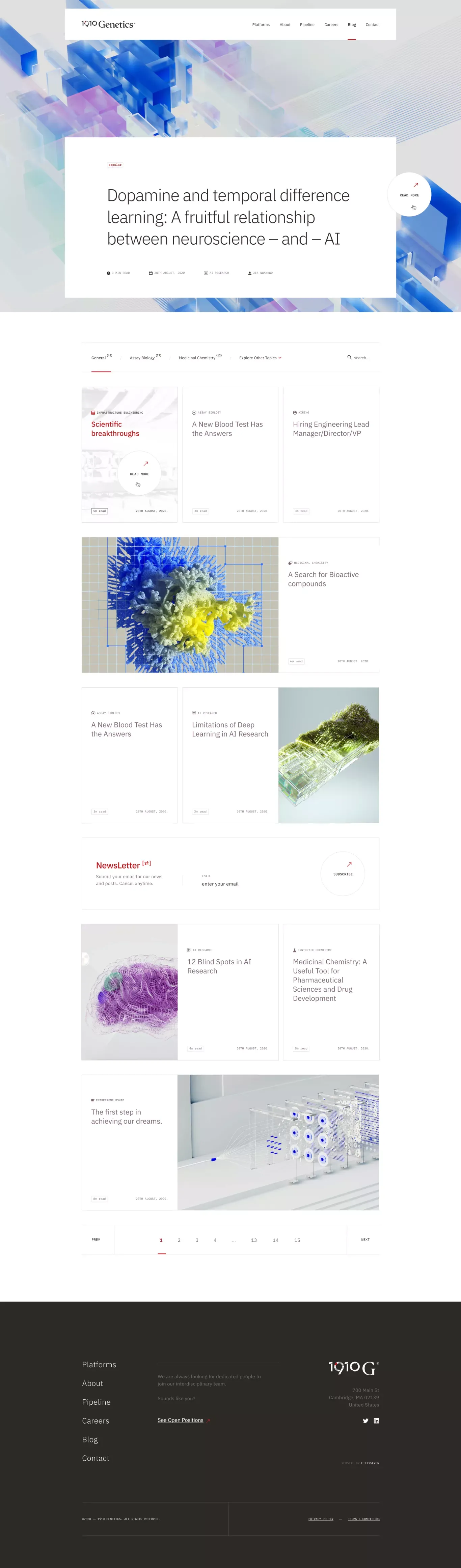 1910 Genetics — Drug Design Powered by AI, Driven by Biology - Blog design
