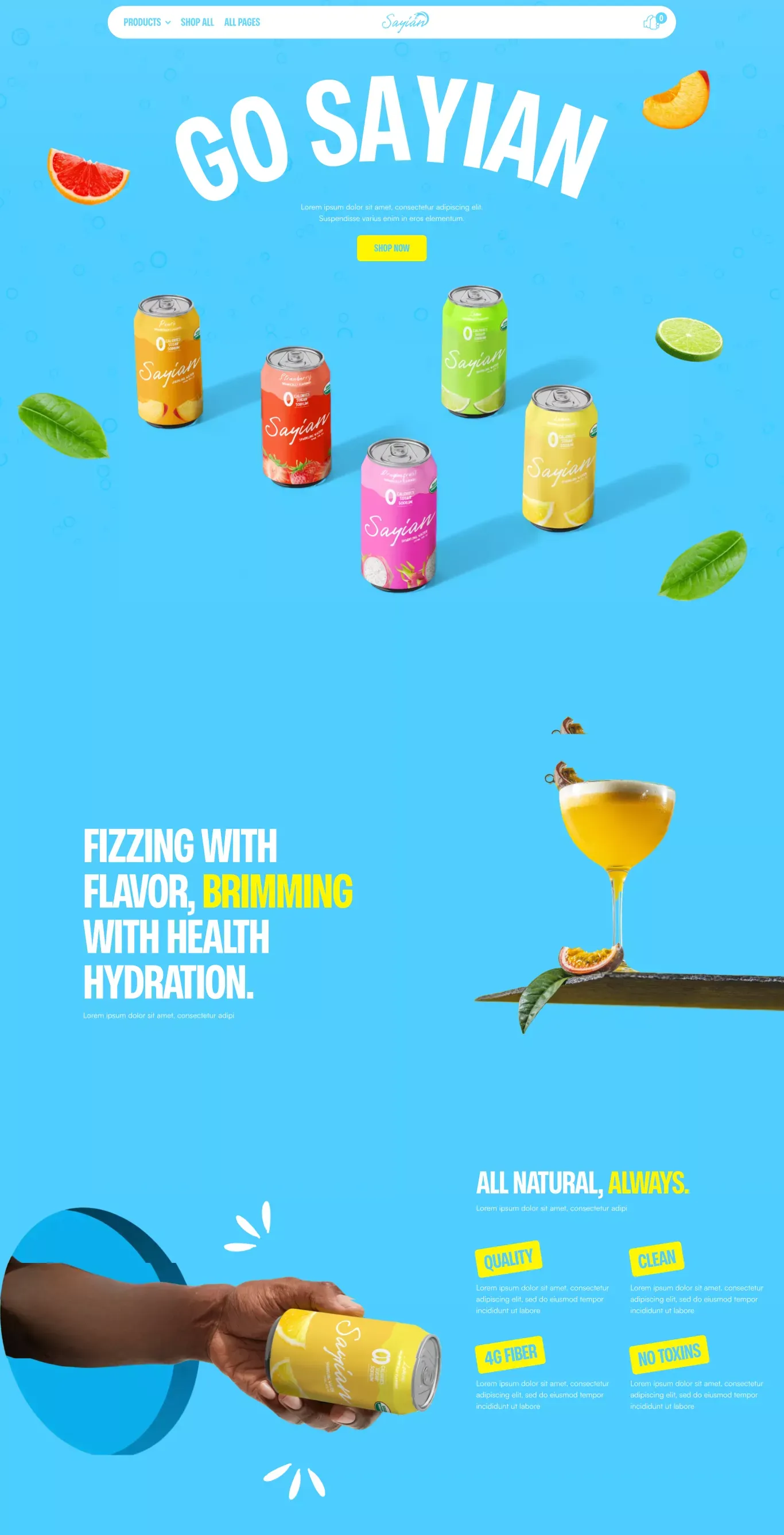 Home 03 - Sayian Drinks - Webflow Ecommerce Website Template - Template design