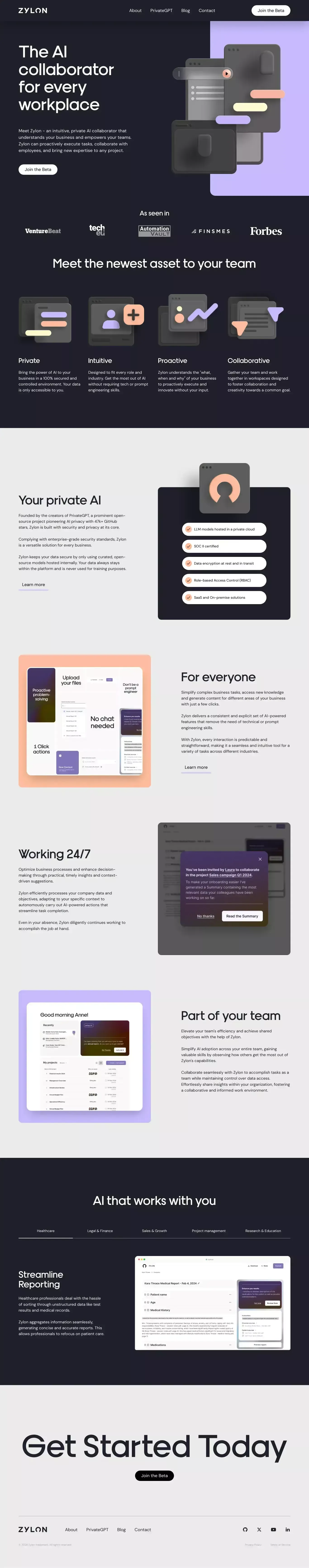 Zylon - Landing design