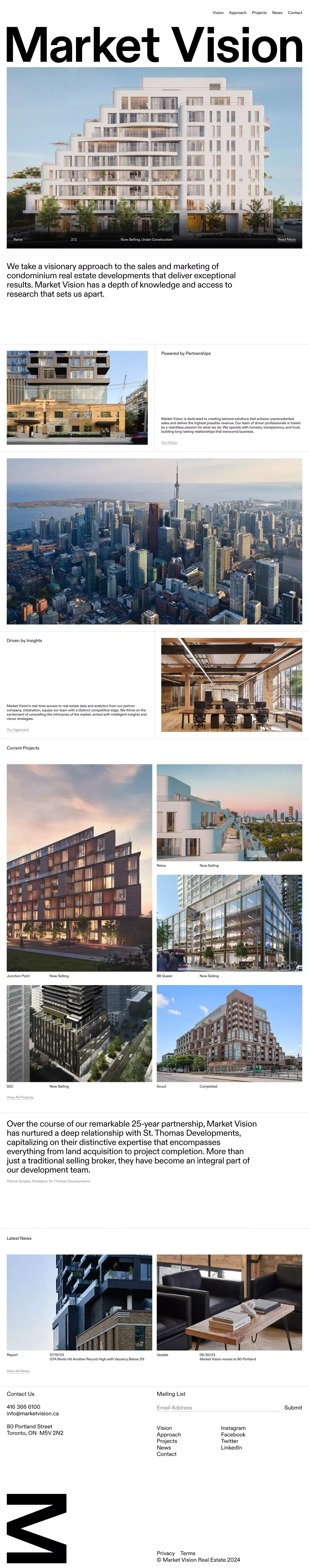 Market Vision | Sales and Marketing for Condominium Real Estate Developments - Portfolio design