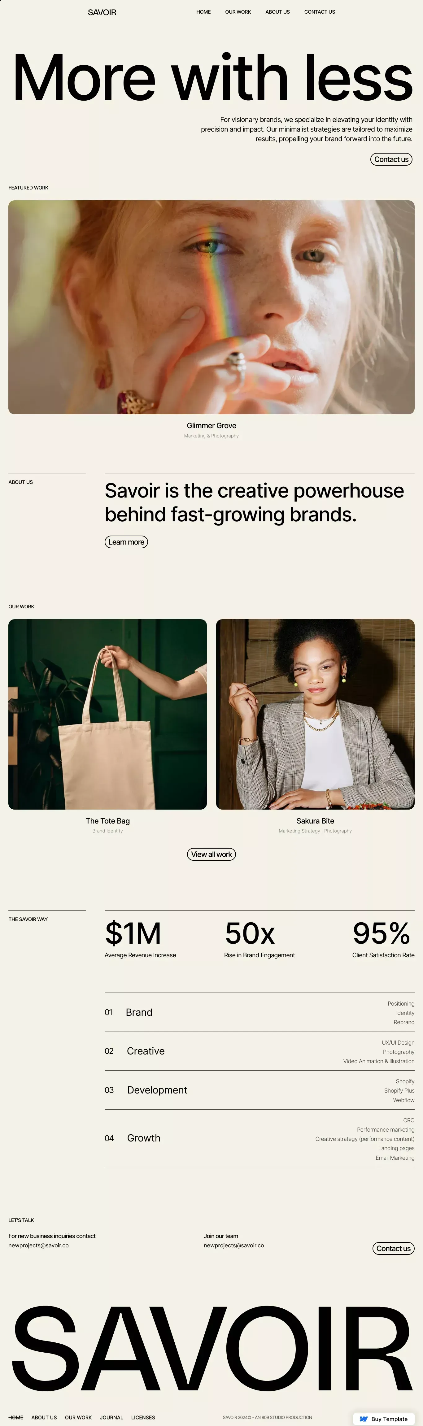 Savoir - Webflow HTML website template - Template design