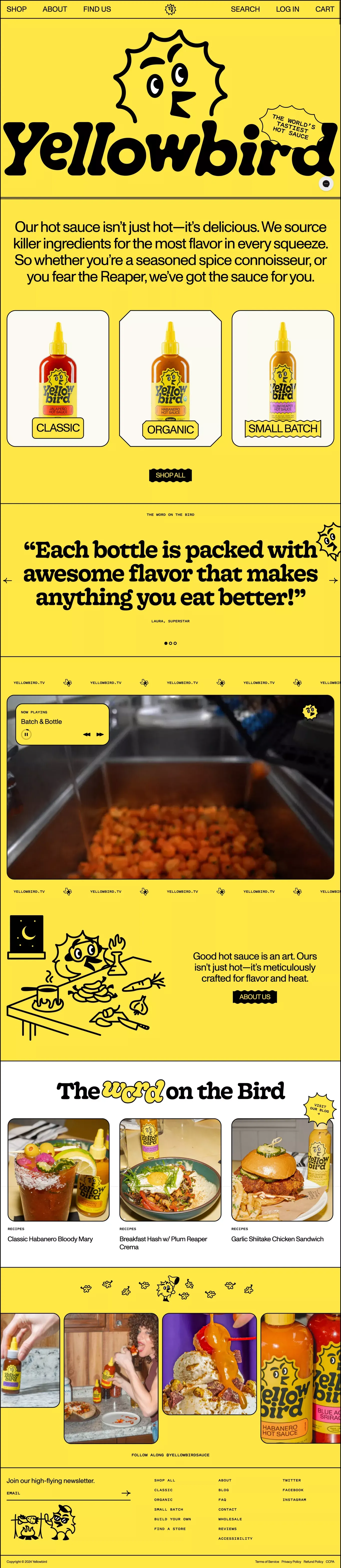 Yellowbird® - Ecommerce design