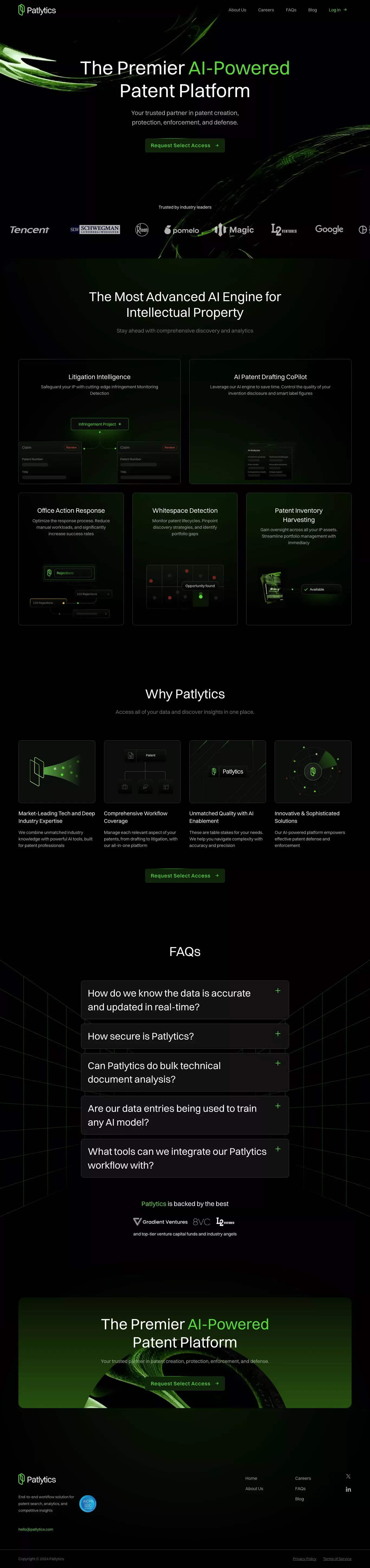 Patlytics - website design