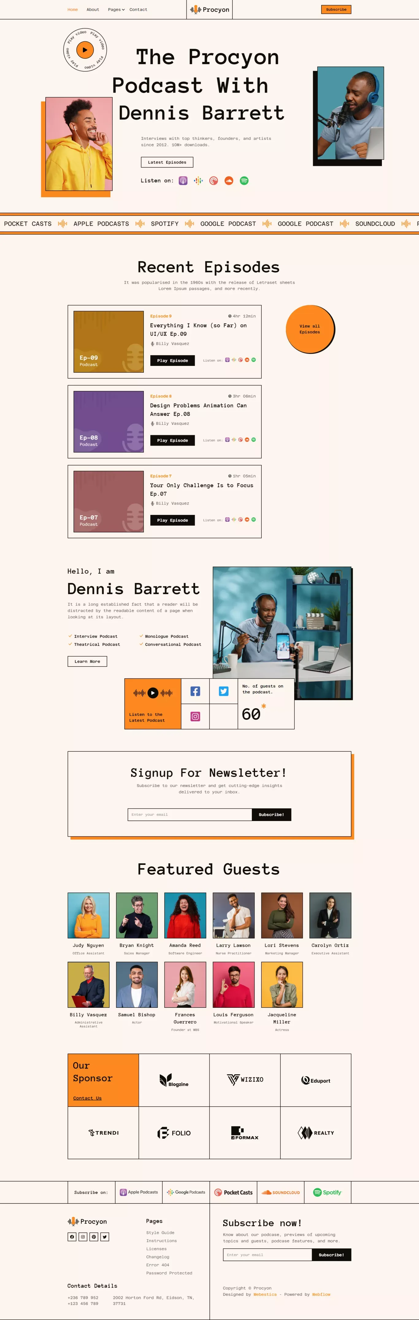 Procyon - Podcast Website Template - Other design