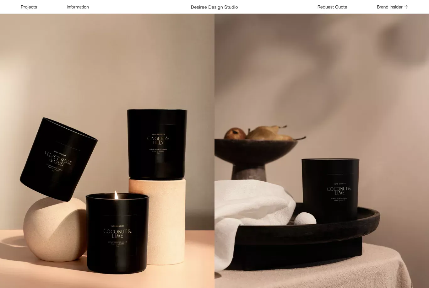 Desiree - A London Creative Studio - Portfolio design