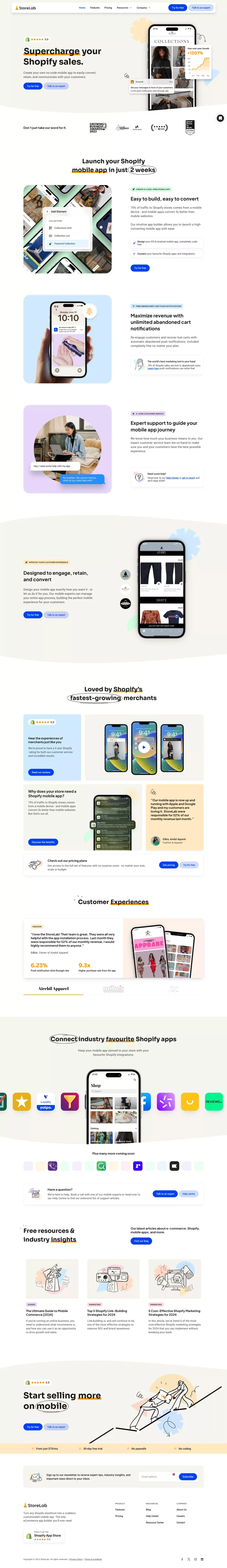 StoreLab - The No-Code Shopify Mobile App Builder - Other design