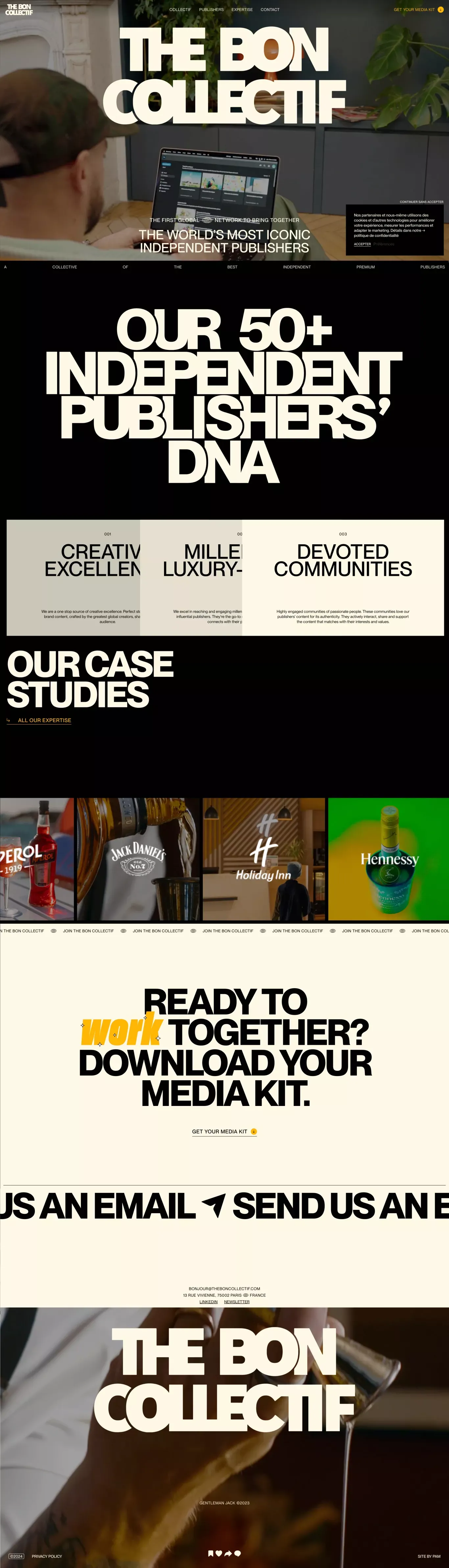 The Bon Collectif - Portfolio design