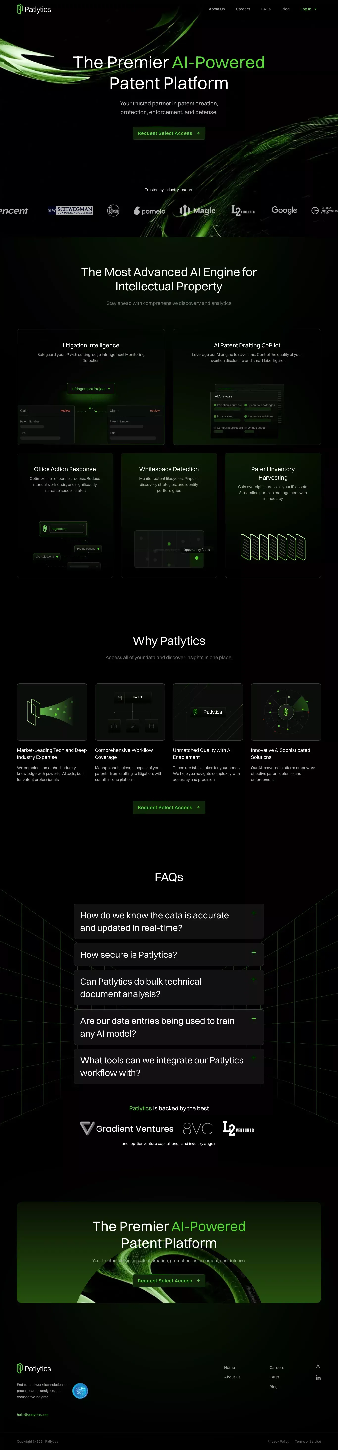 Patlytics - website design