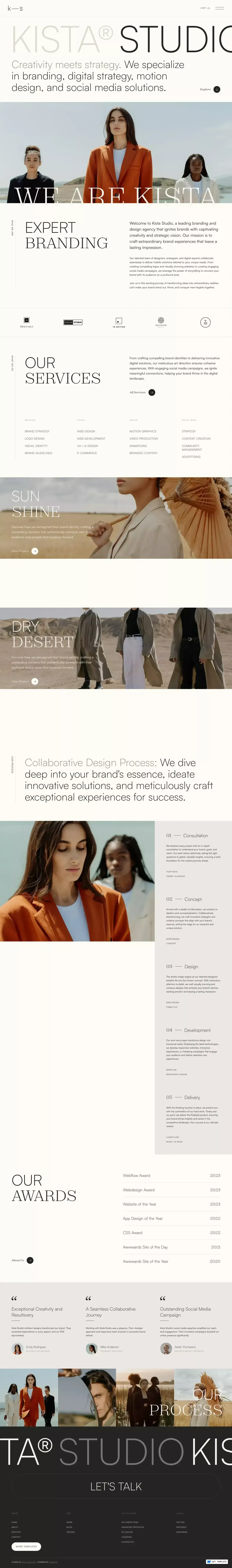 Kista - Webflow Ecommerce Website Template - Template design