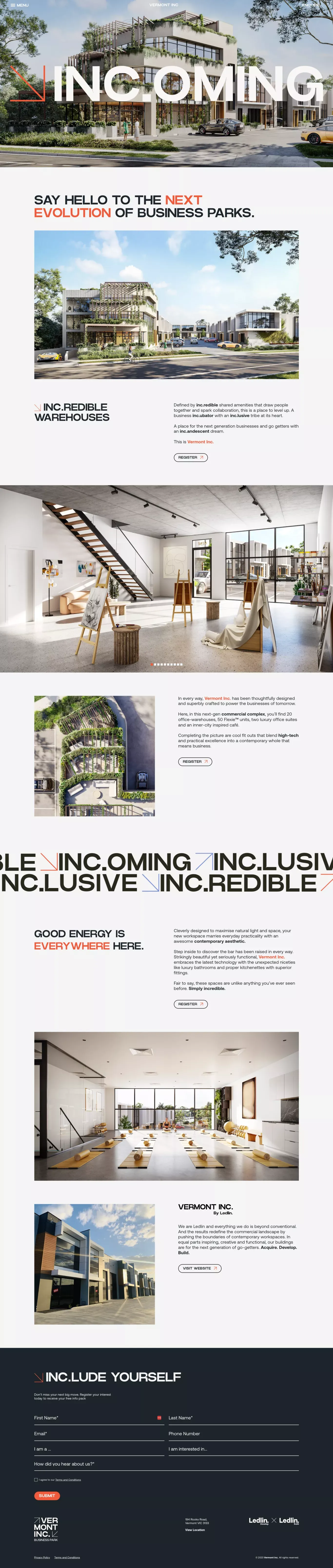 Vermont Inc | Contemporary Business Complex - Vermont, Victoria - Landing design