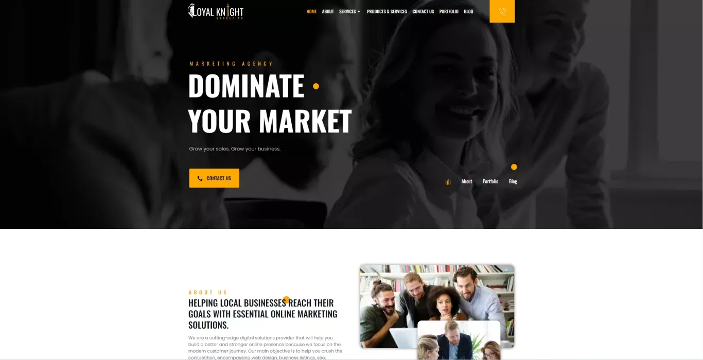 Best Digital Marketing Agency | Loyal Knight Marketing - Landing design