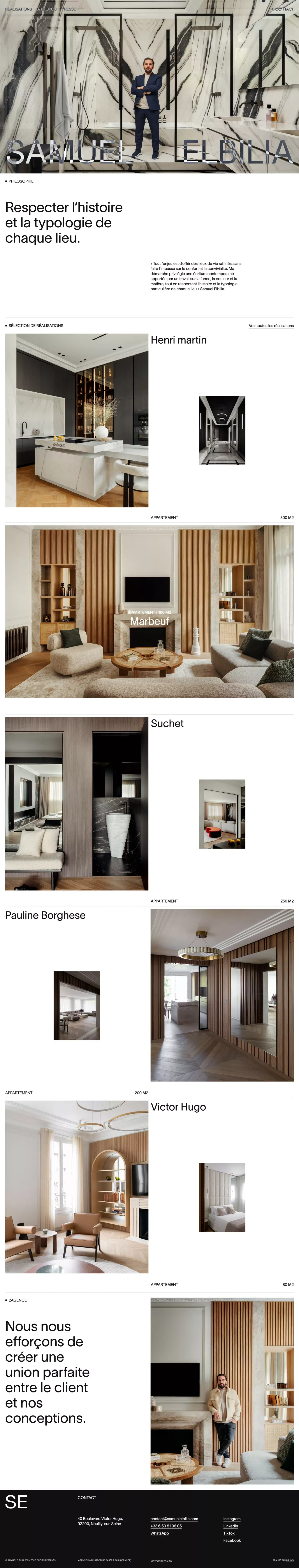 Samuel Elbilia | Architecte d'intérieur à Paris - Portfolio design