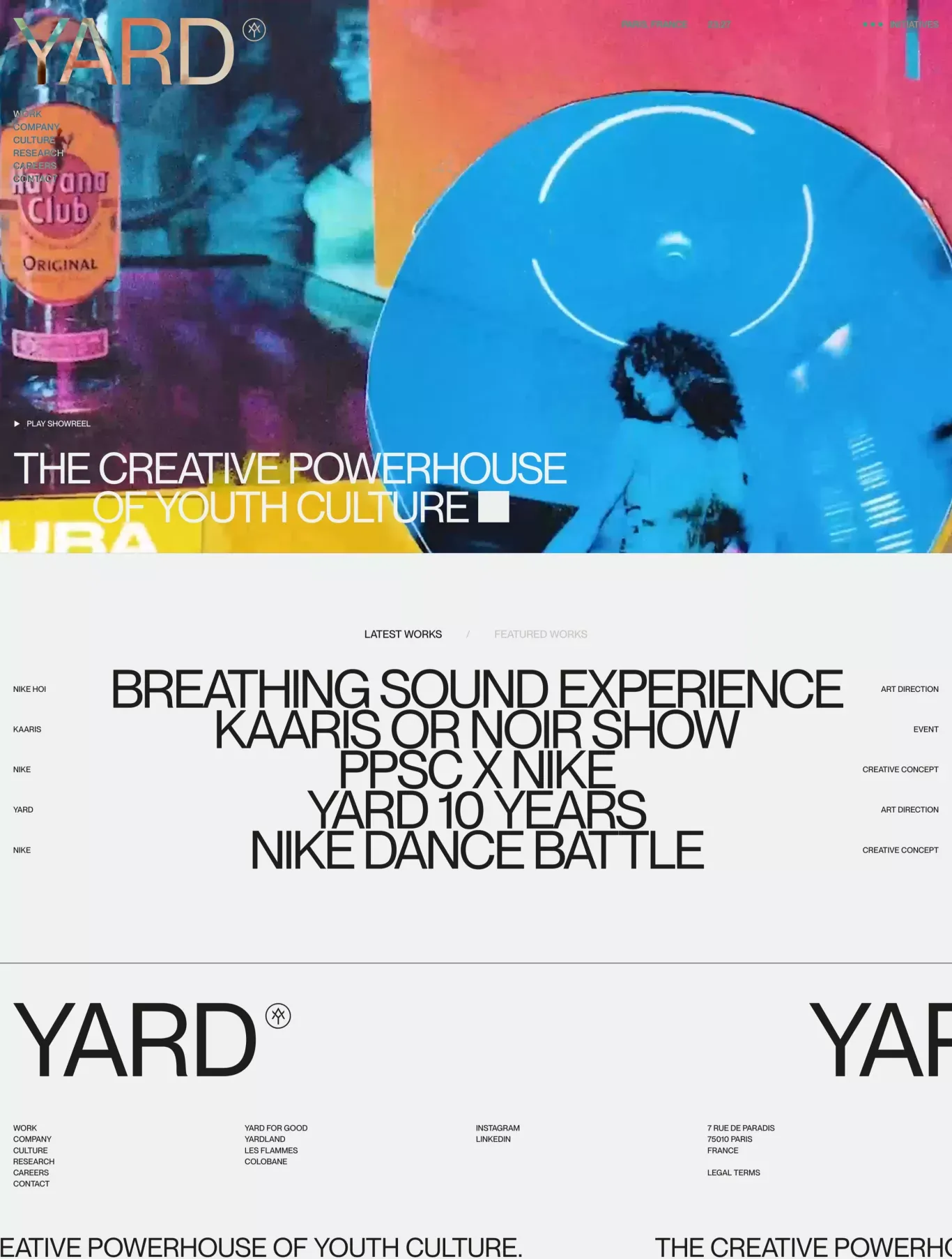 YARD – THE CREATIVE POWERHOUSE OF YOUTH CULTURE - Portfolio design