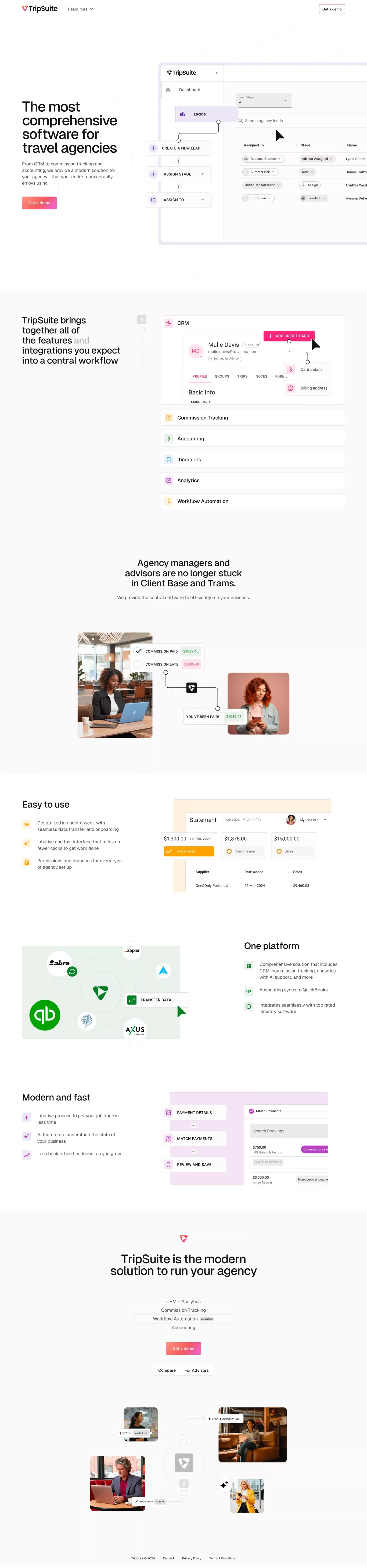 TripSuite - Landing design