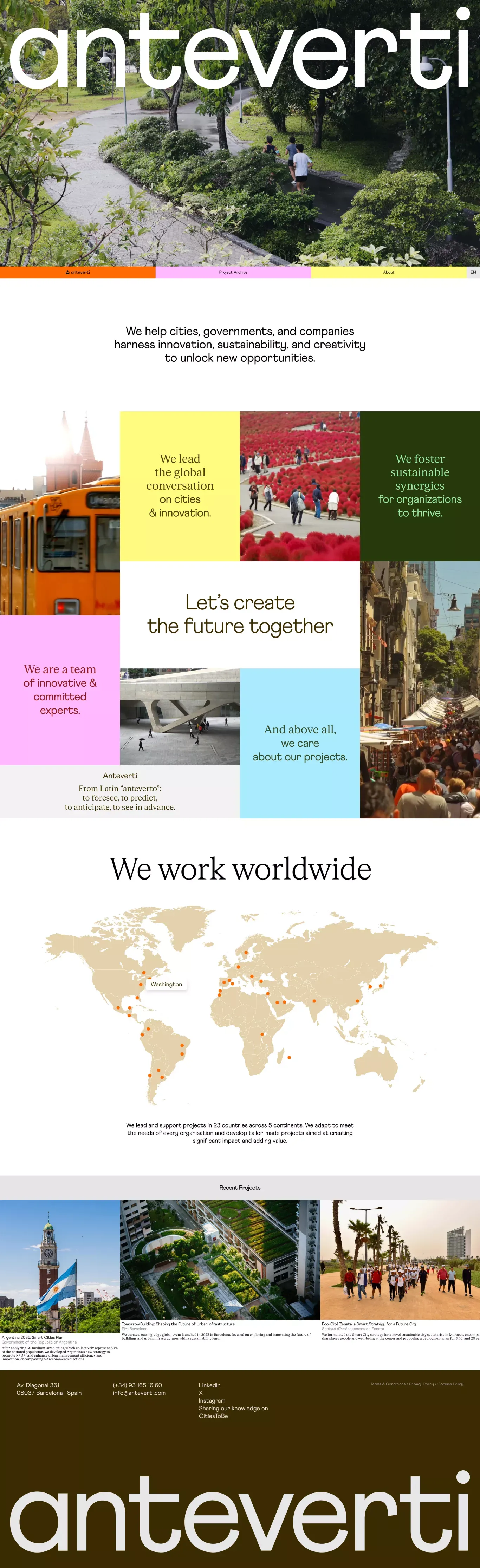 Anteverti - Let's create the future together - Portfolio design