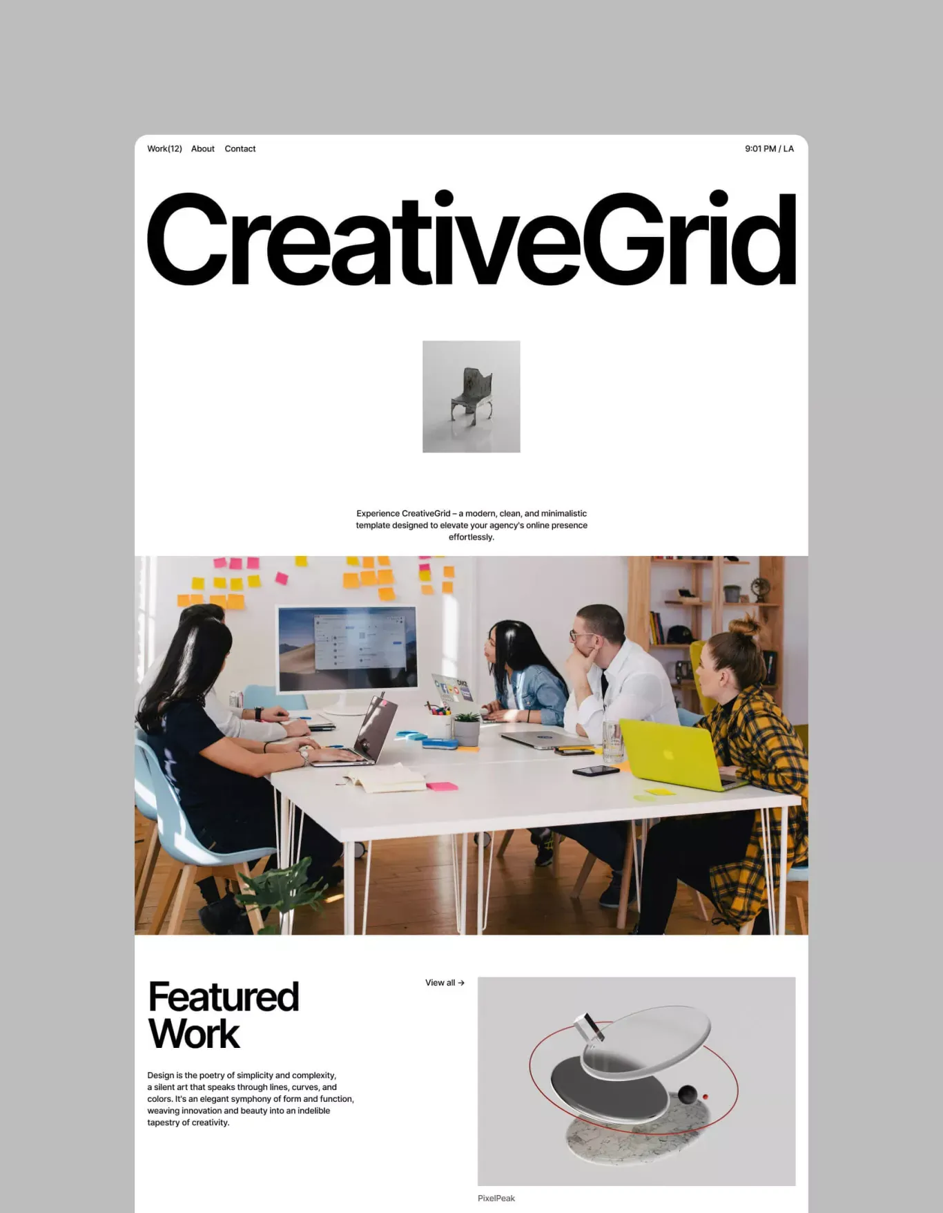 CreativeGrid - Agency HTML5 Responsive Website Template - Template design