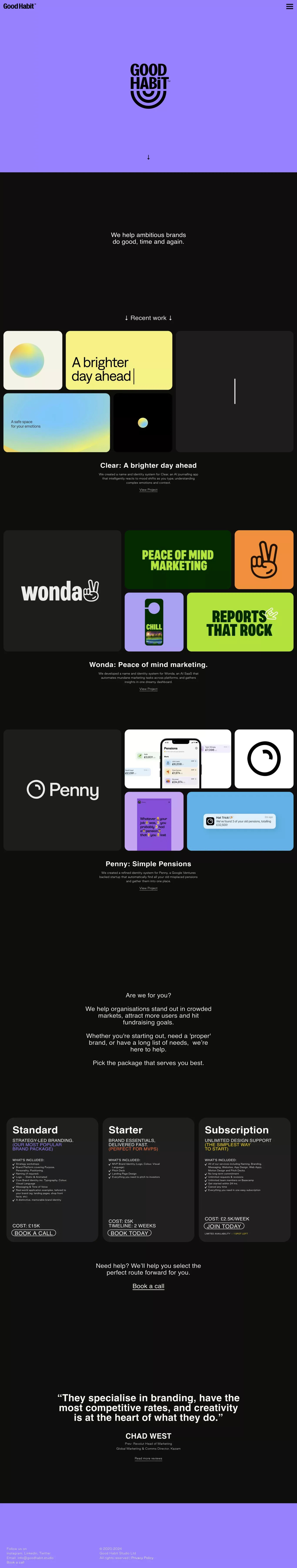 Good Habit™ — Brands that stick. - Portfolio design
