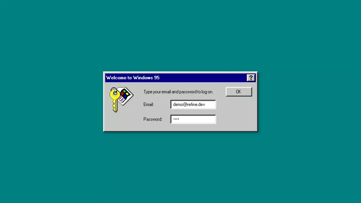 refine win95 example - website design