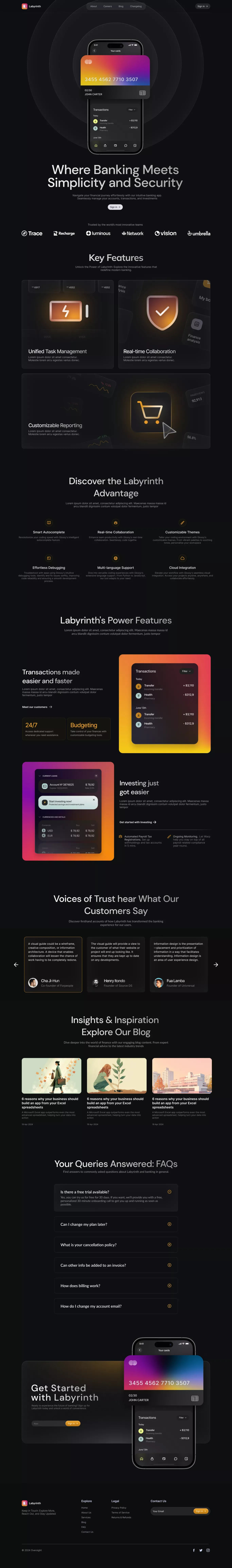 Home V1 - Labyrinth - Webflow Ecommerce website template - Template design