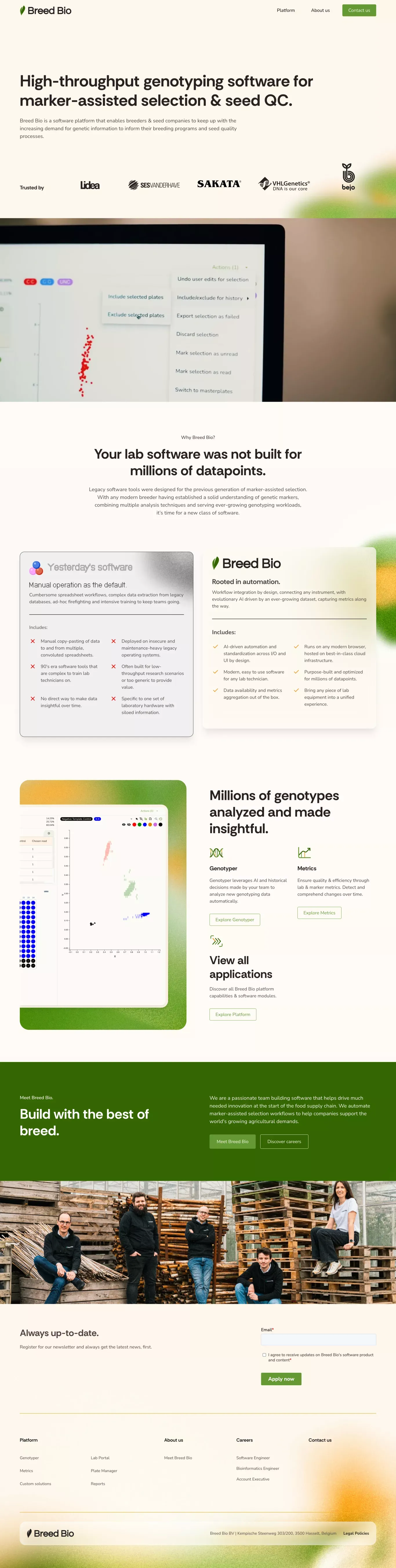 Breed Bio - Landing design