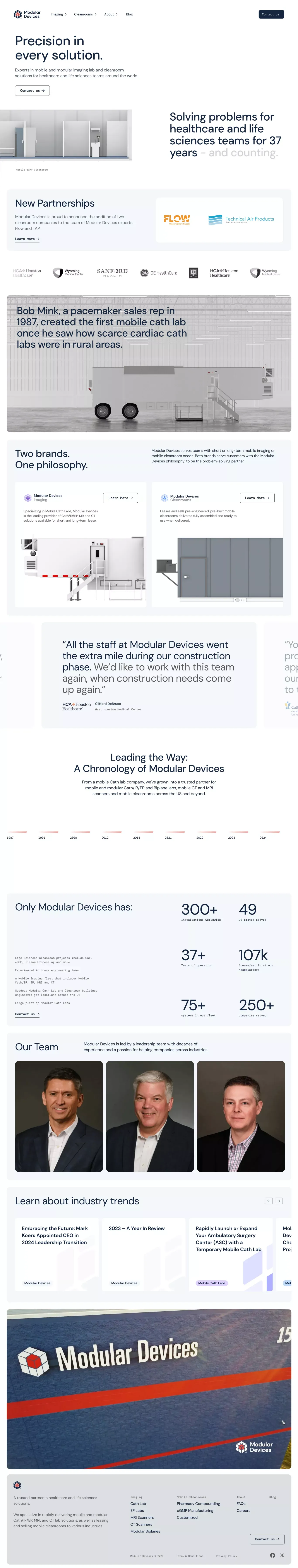 Mobile Imaging Labs and Cleanrooms | Modular Devices - Landing design