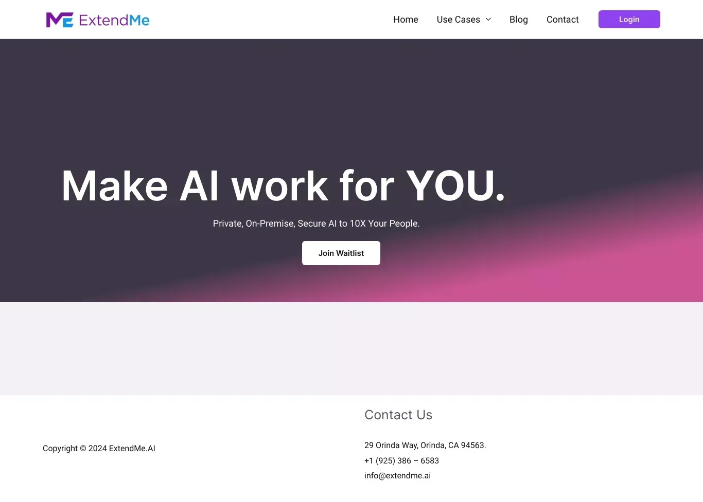 ExtendMe - Home - website design