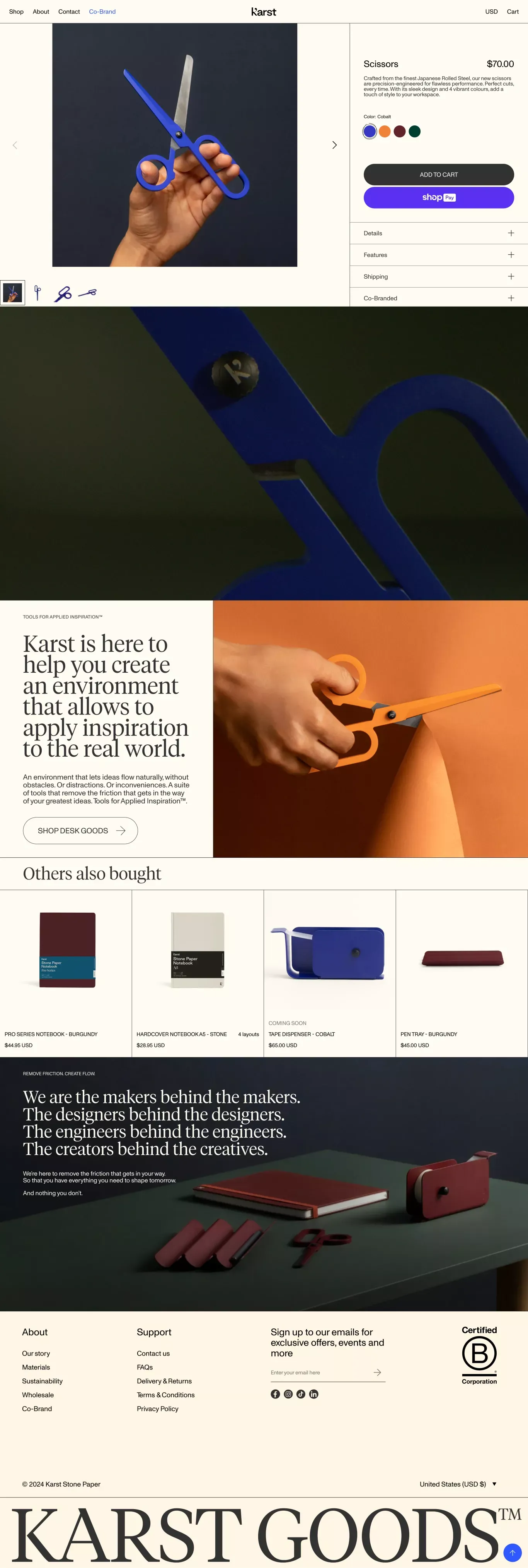Scissors - Product page design