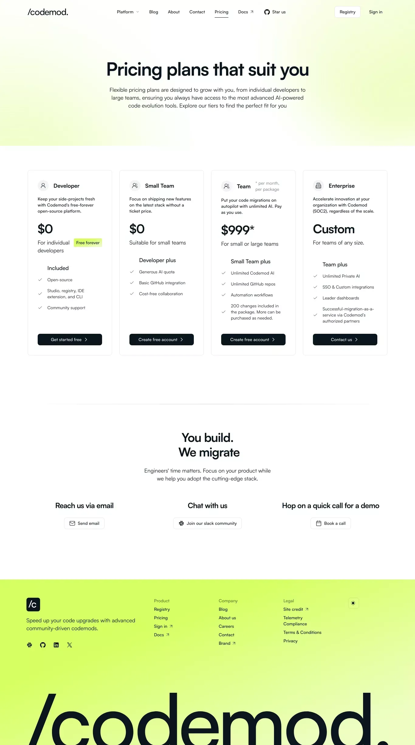 Pricing plans that suit you - Pricing design