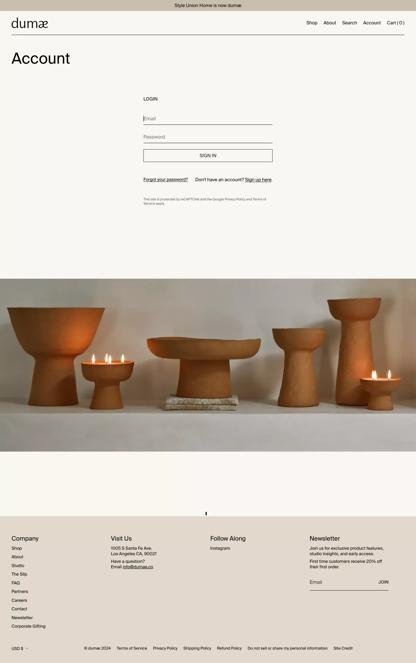 Account                  – dumæ - Sign Up design