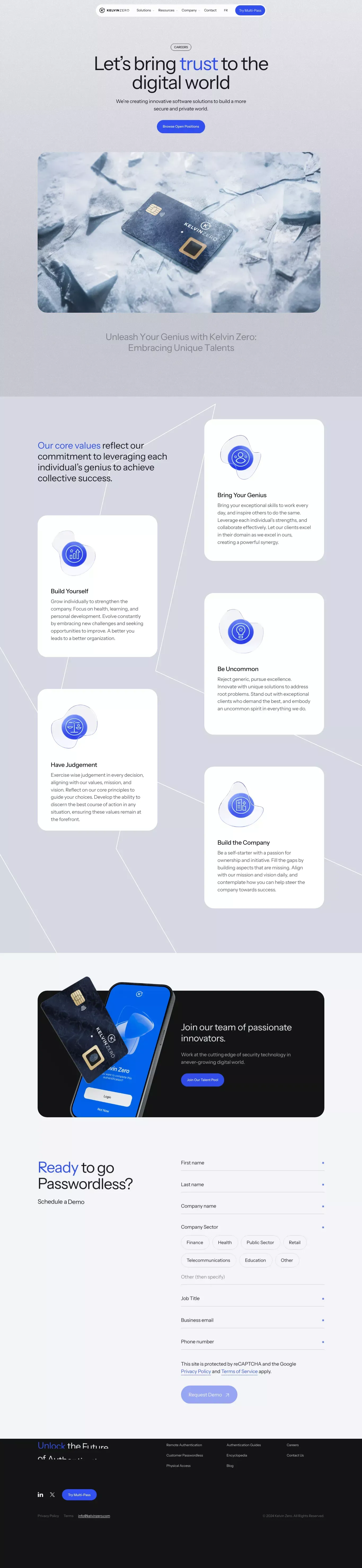 Careers - Kelvin Zero - Career design