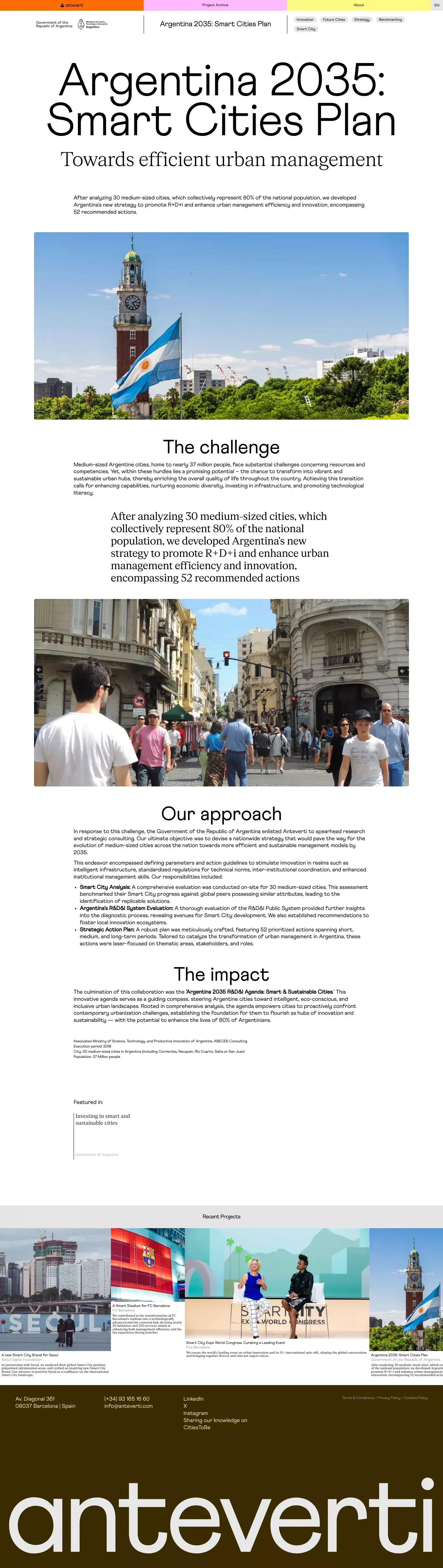 Argentina 2035: Smart Cities Plan - Anteverti - Case Study design