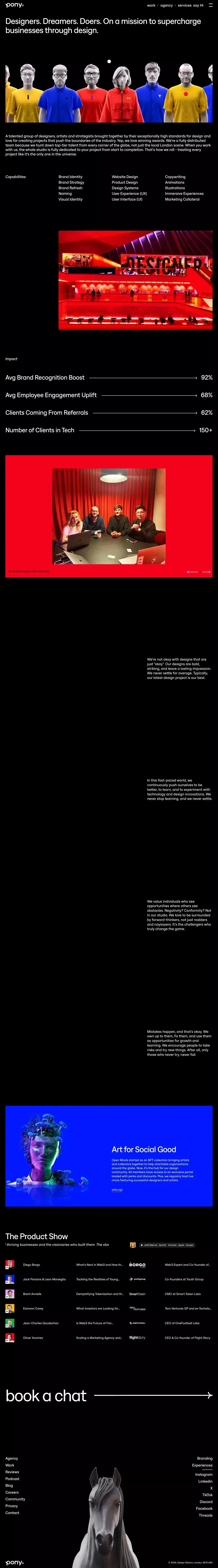 About Pony Studio - Branding & Creative Design Agency in London - About Us  design