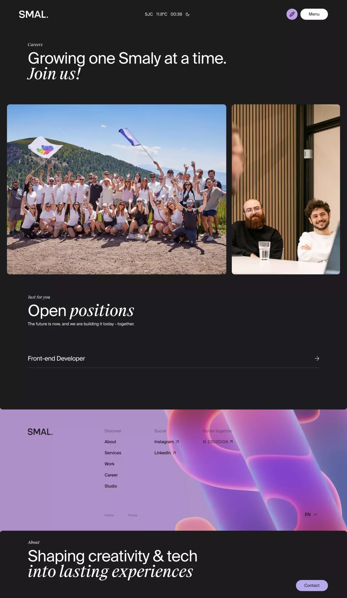 Become a smaly I Careers I SMAL - Career design