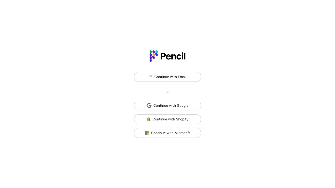 Pencil - Sign Up design