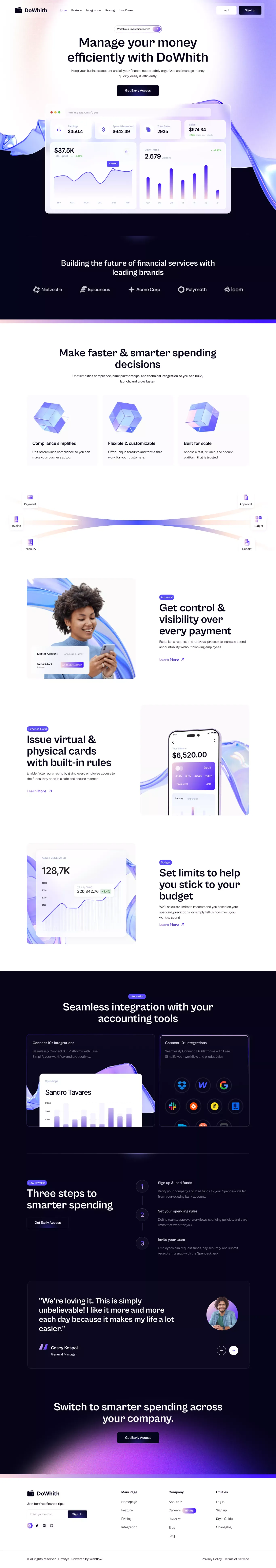 Do-Whith-Webflow HTML website template - Template design