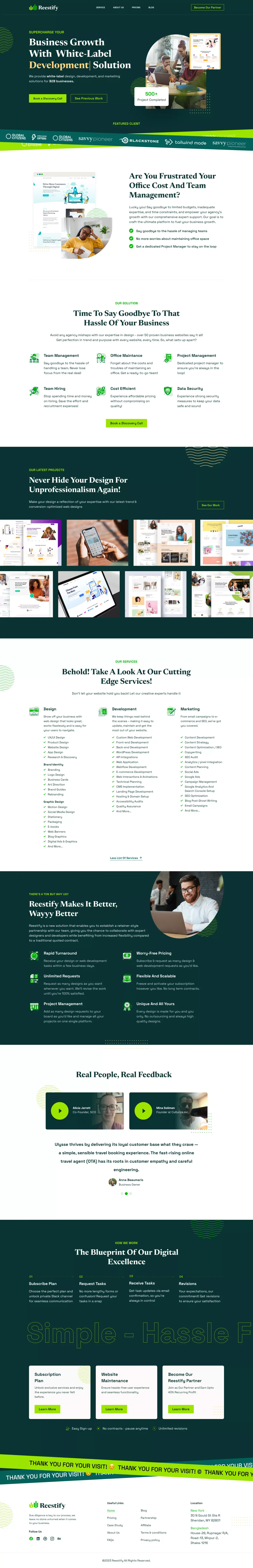 Reestify - Your Digital Partner - Landing design