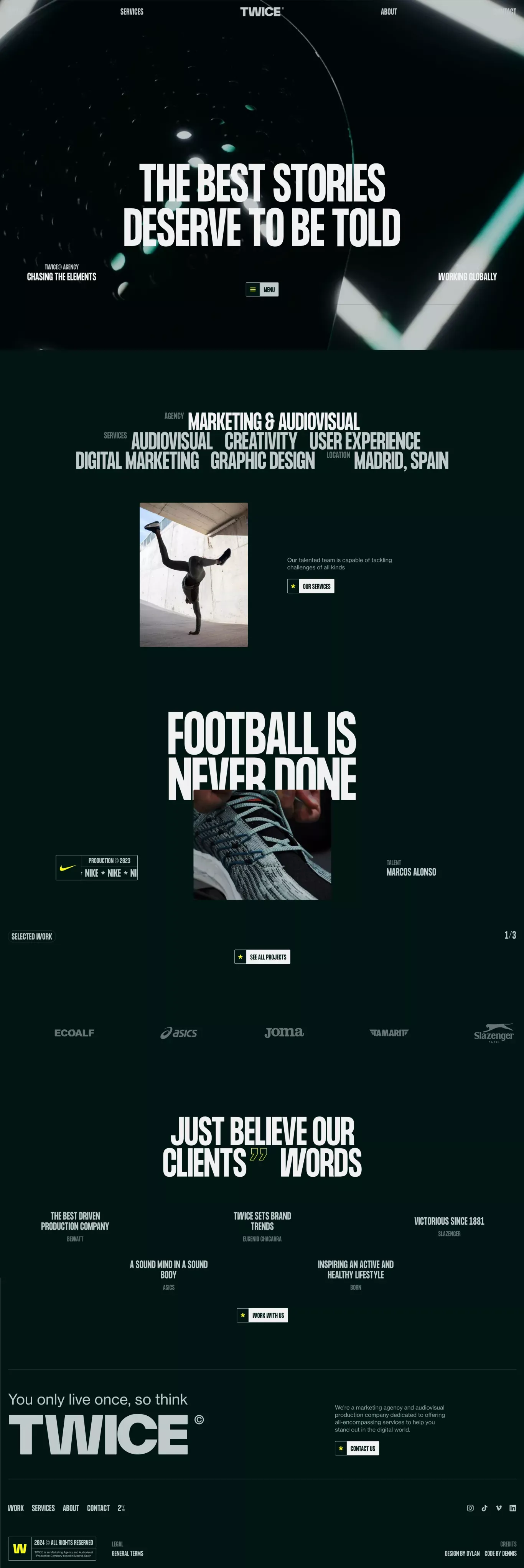 TWICE© - THE BEST STORIES DESERVE TO BE TOLD - Portfolio design