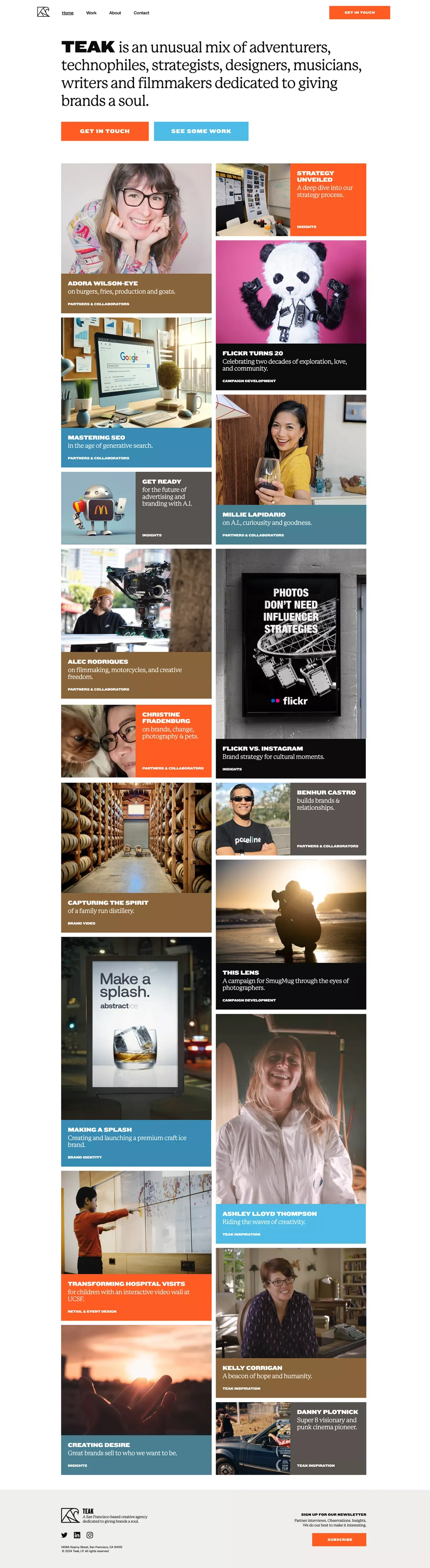 Teak. We give brands a soul. - Portfolio design