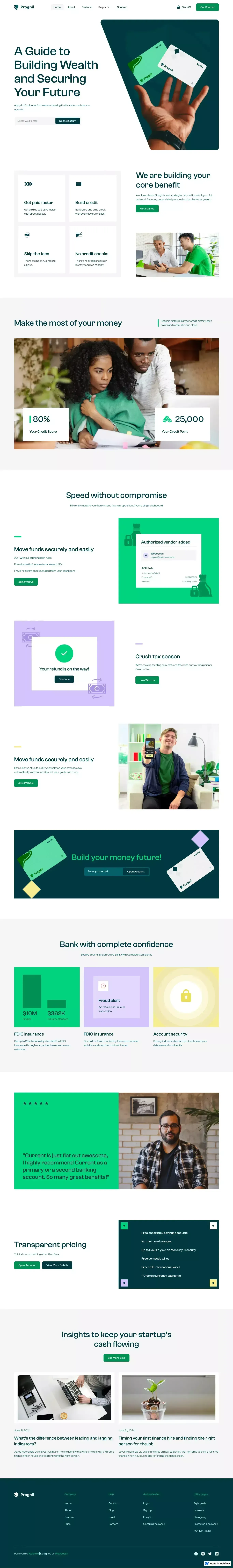 Prognil - Webflow Ecommerce website template - Template design