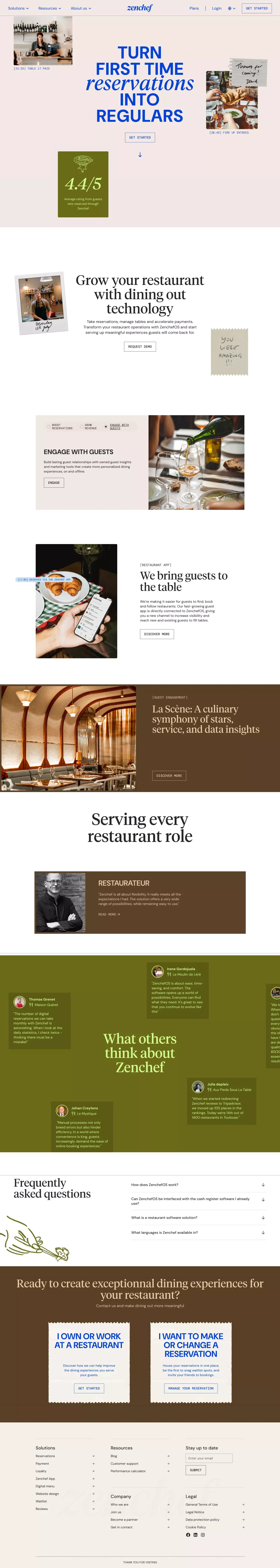 Restaurant software and restaurant management application - Landing design