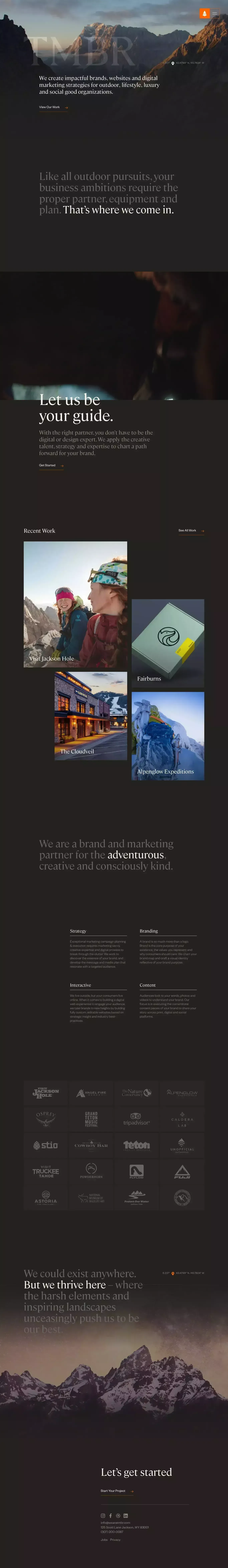 TMBR Digital Marketing Agency - Web Design, Branding & Advertising - Jackson, WY - Portfolio design