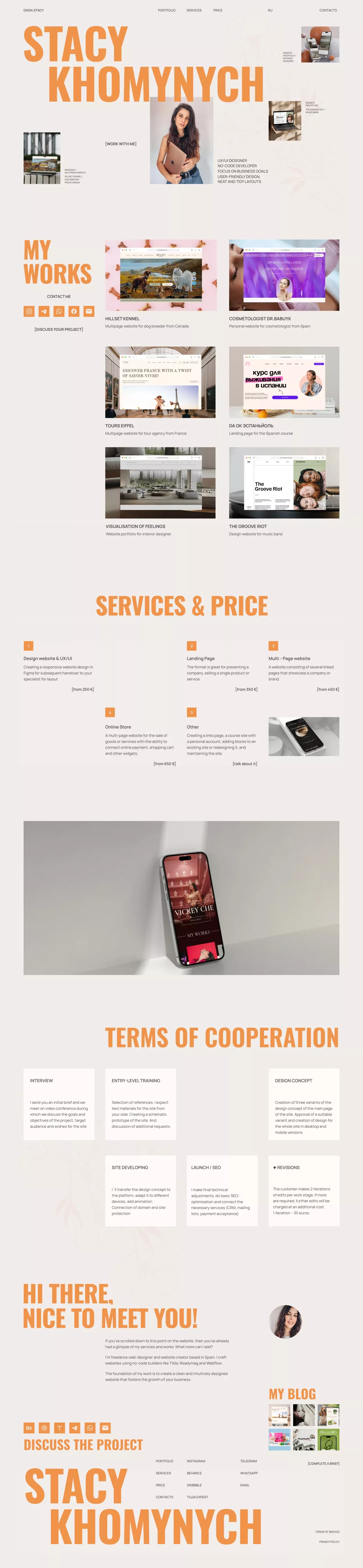 Stacy Khomynych – ux/ui designer | Tilda & Readymag web-site developer - Portfolio design
