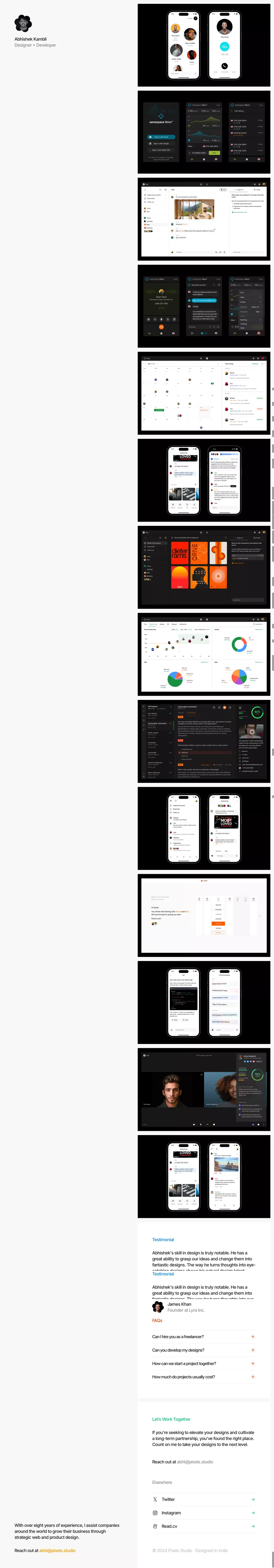 Portfolio of Abhishek Kambli - Portfolio design