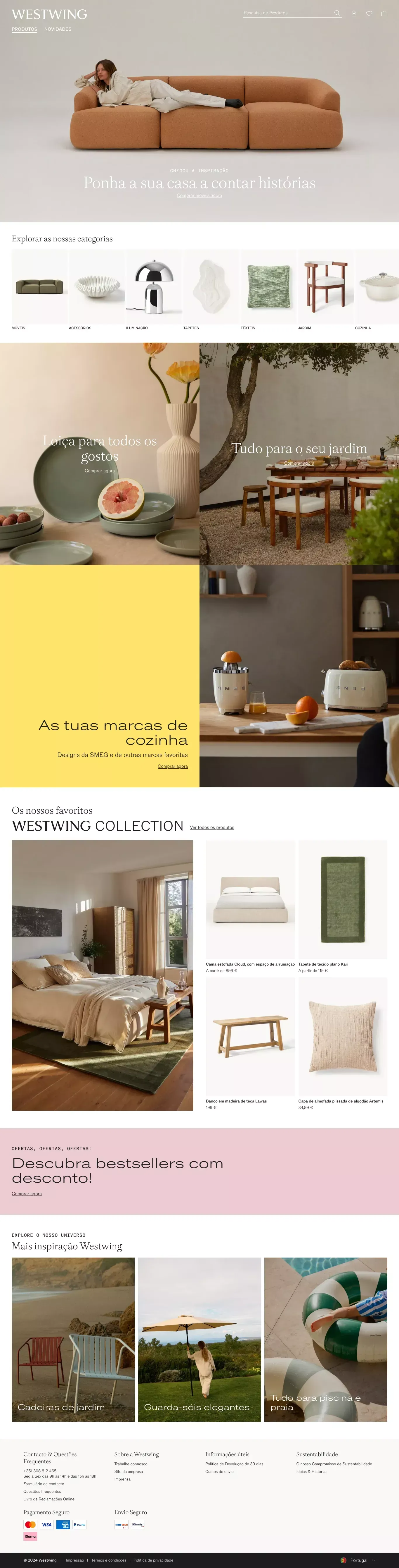 Westwing | A sua loja online de móveis, decoração de interiores e mais! - Ecommerce design