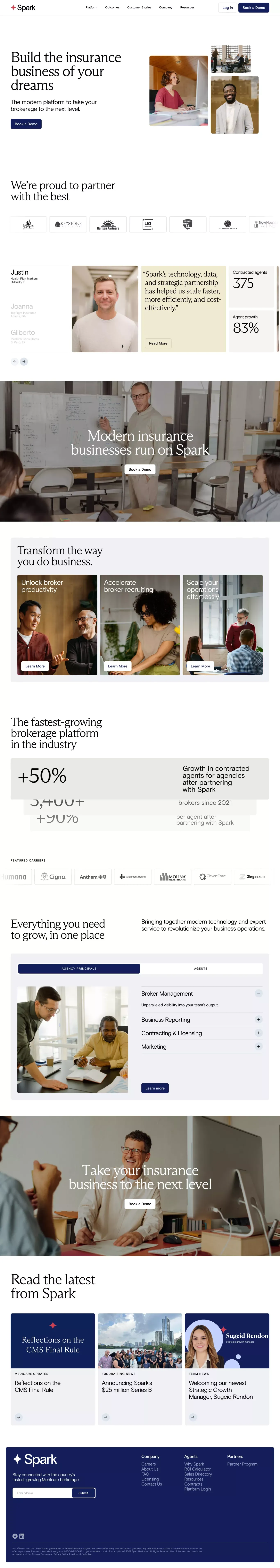 Spark Advisors - Landing design