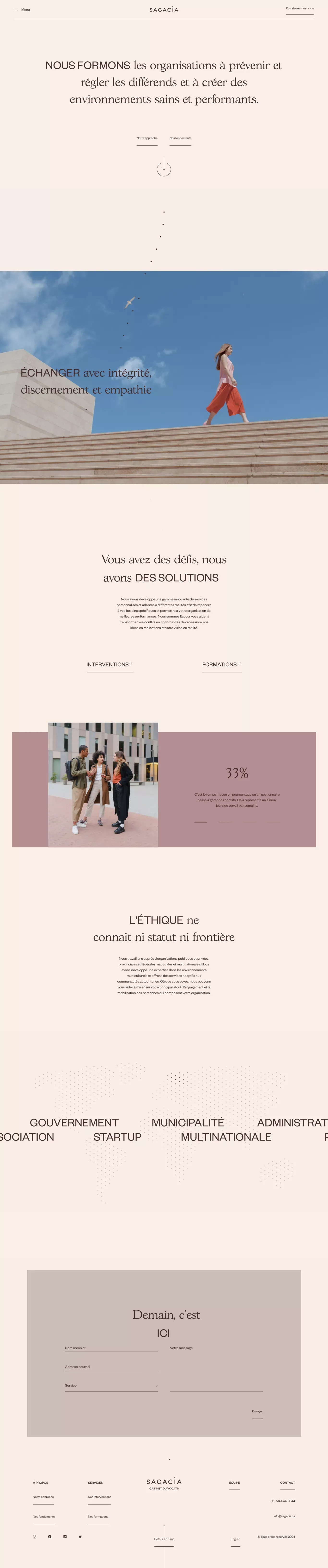 Accueil - Sagacia - Landing design