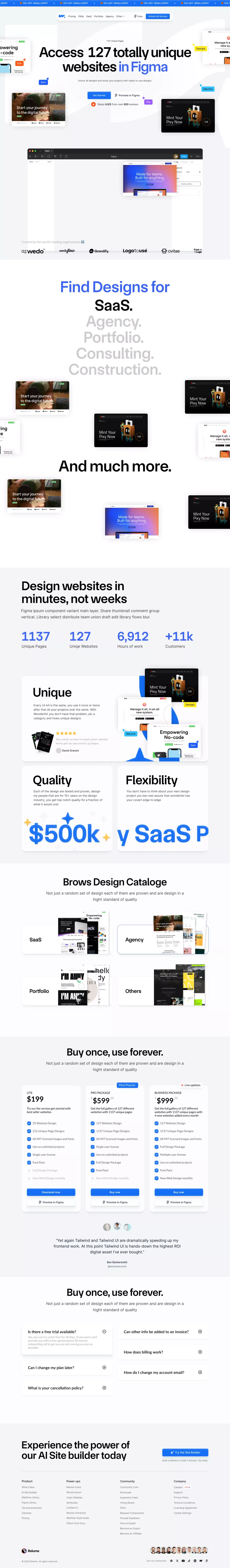 Premium Collection of 127 Figma UI Website Designs | Wonderlist - Product listing design