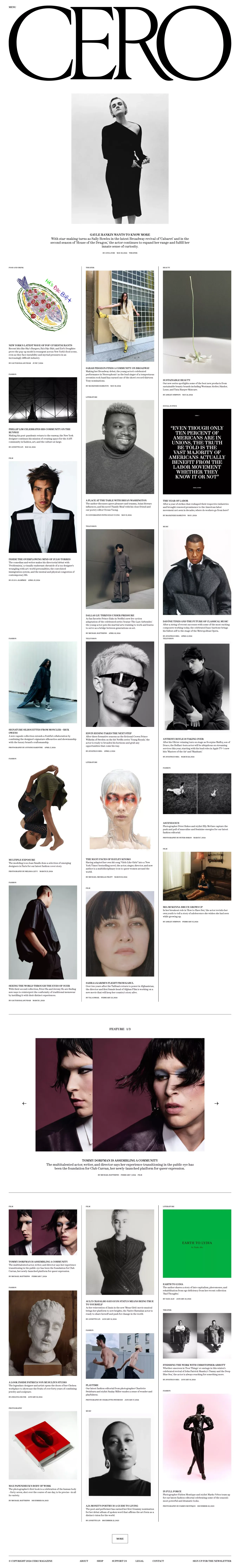 Cero Magazine - Blog design