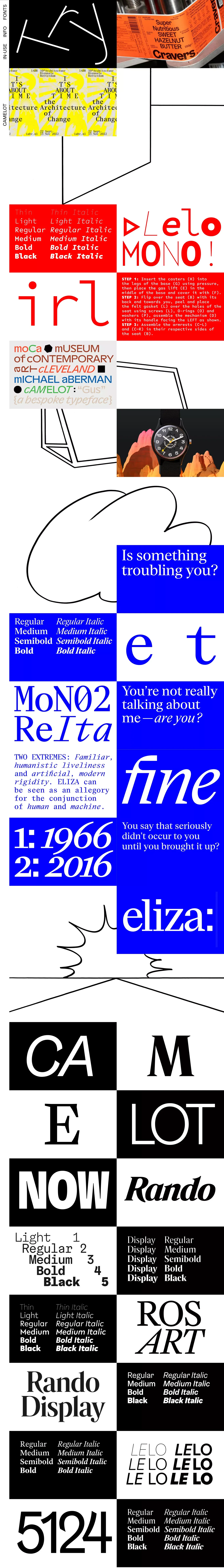 Camelot Typefaces - Other design